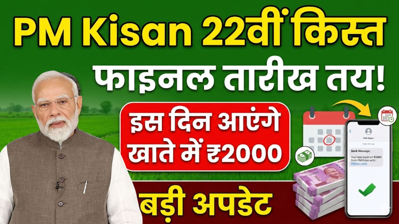 PM Kisan 22th Installment Date 2026